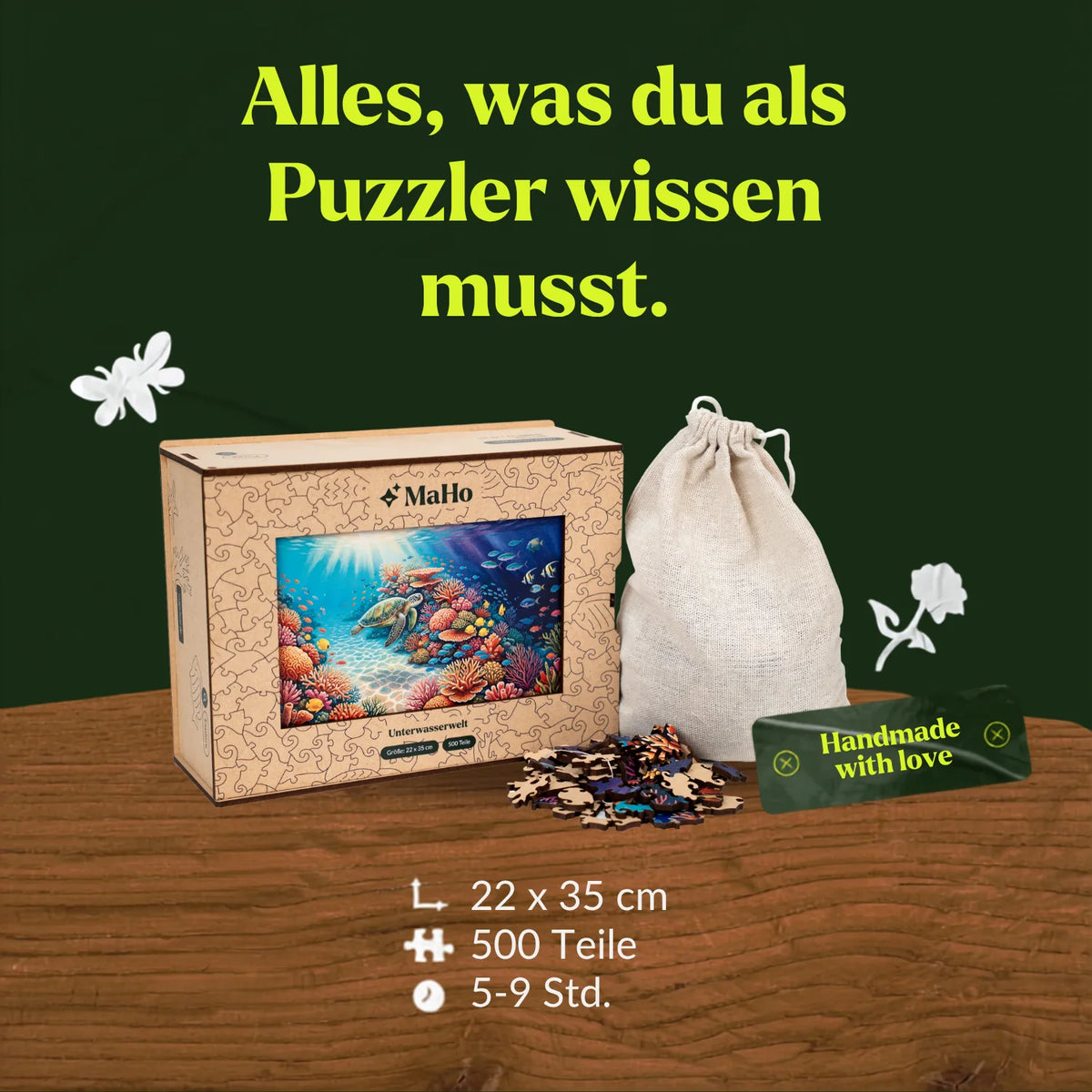 Houten puzzel 'Onderwaterwereld' (2D) MagicHolz