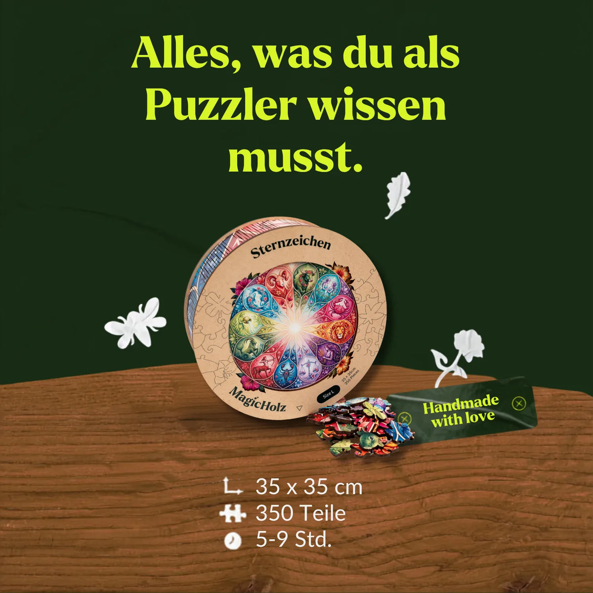 Zodiac Sign Mandala Wooden Puzzle (2D) MagicHolz