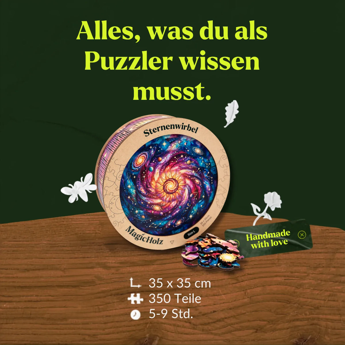 Star Swirl Mandala Wooden Puzzle (2D) MagicHolz