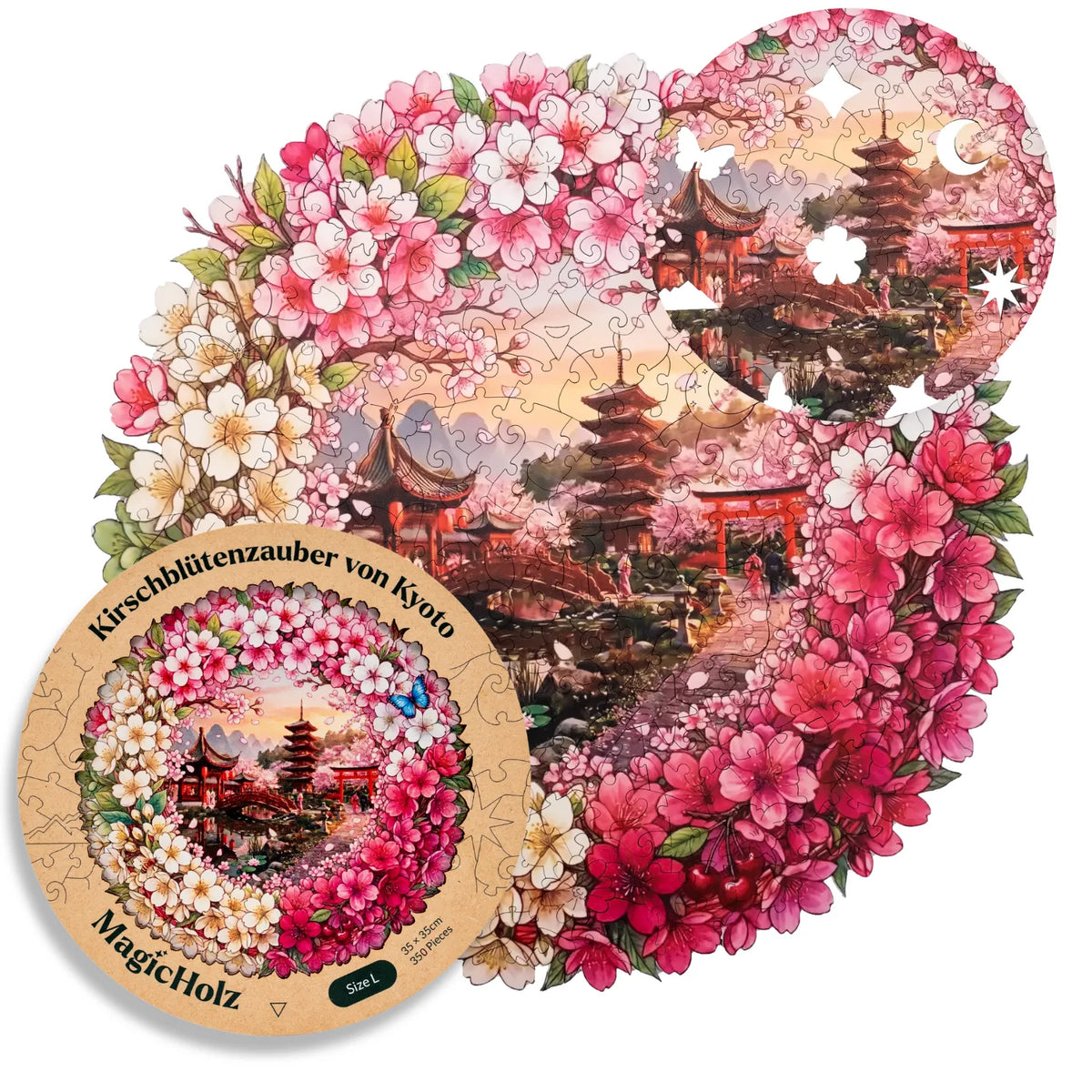 Kyoto Mandala Wooden Puzzle: The Magic of Cherry Blossoms (2D) MagicHolz