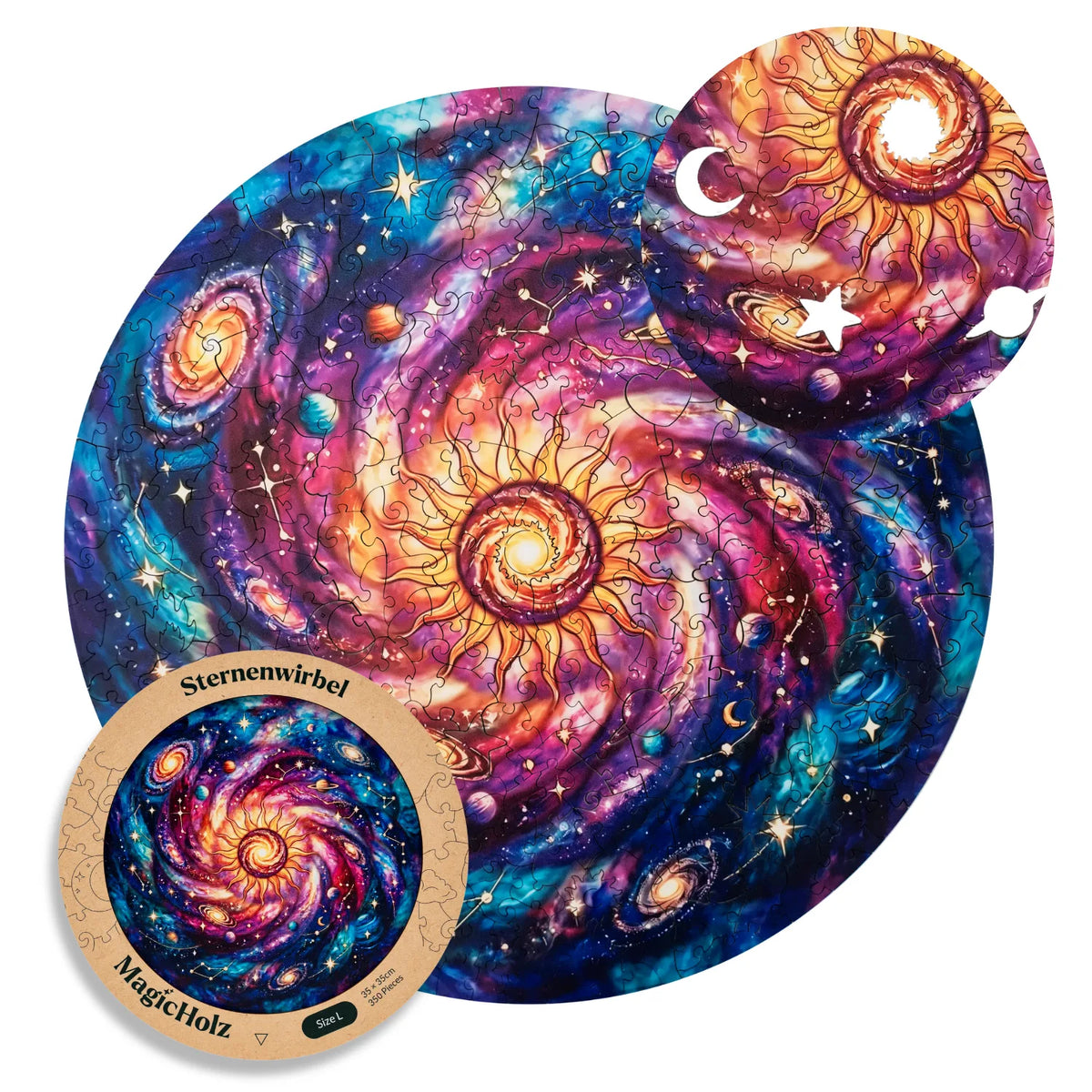 Star Swirl Mandala Wooden Puzzle (2D) MagicHolz