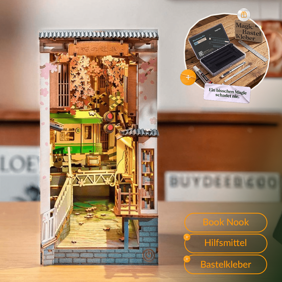 Voyage sous les cerisiers en fleurs — Book Nook pour la fête des Mères Book Nook MagicHolz