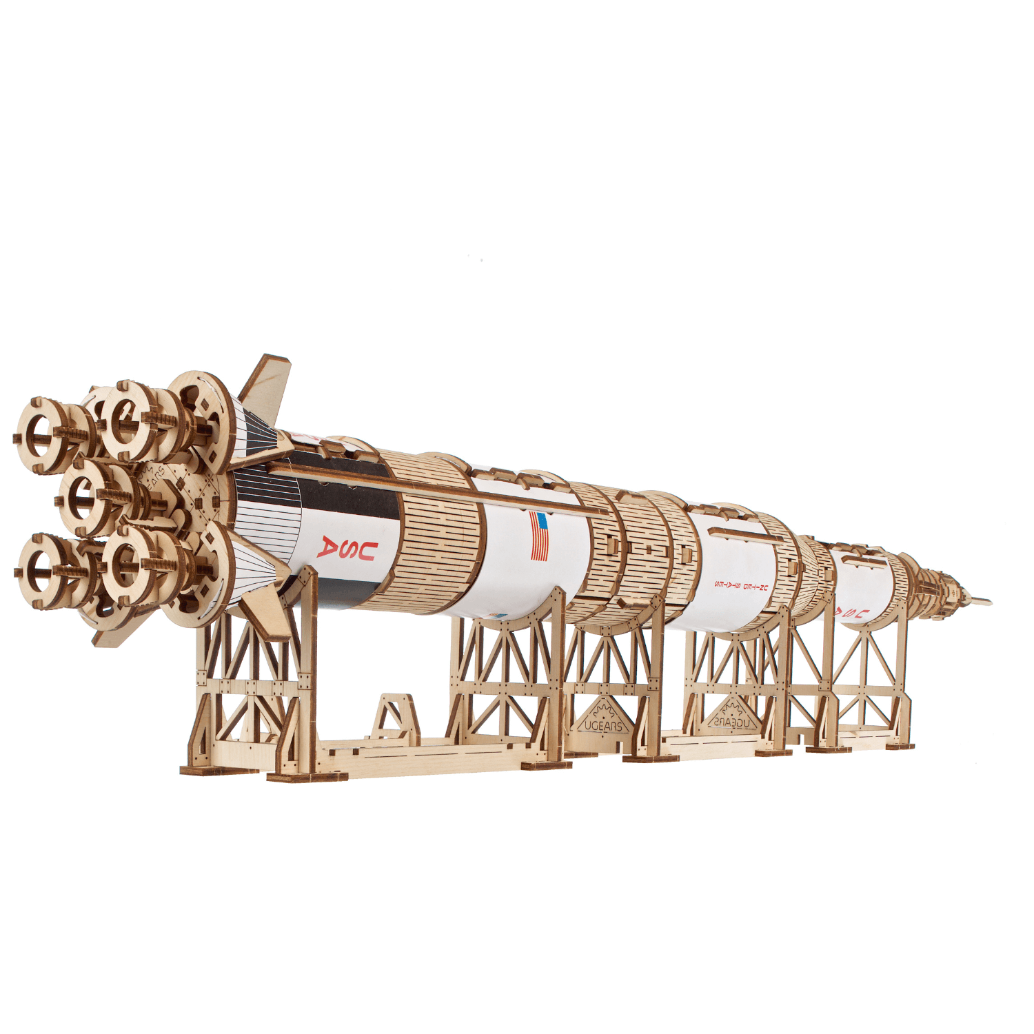 NASA Saturn V 🚀✨-Puzzle mécanique en bois-Ugears--