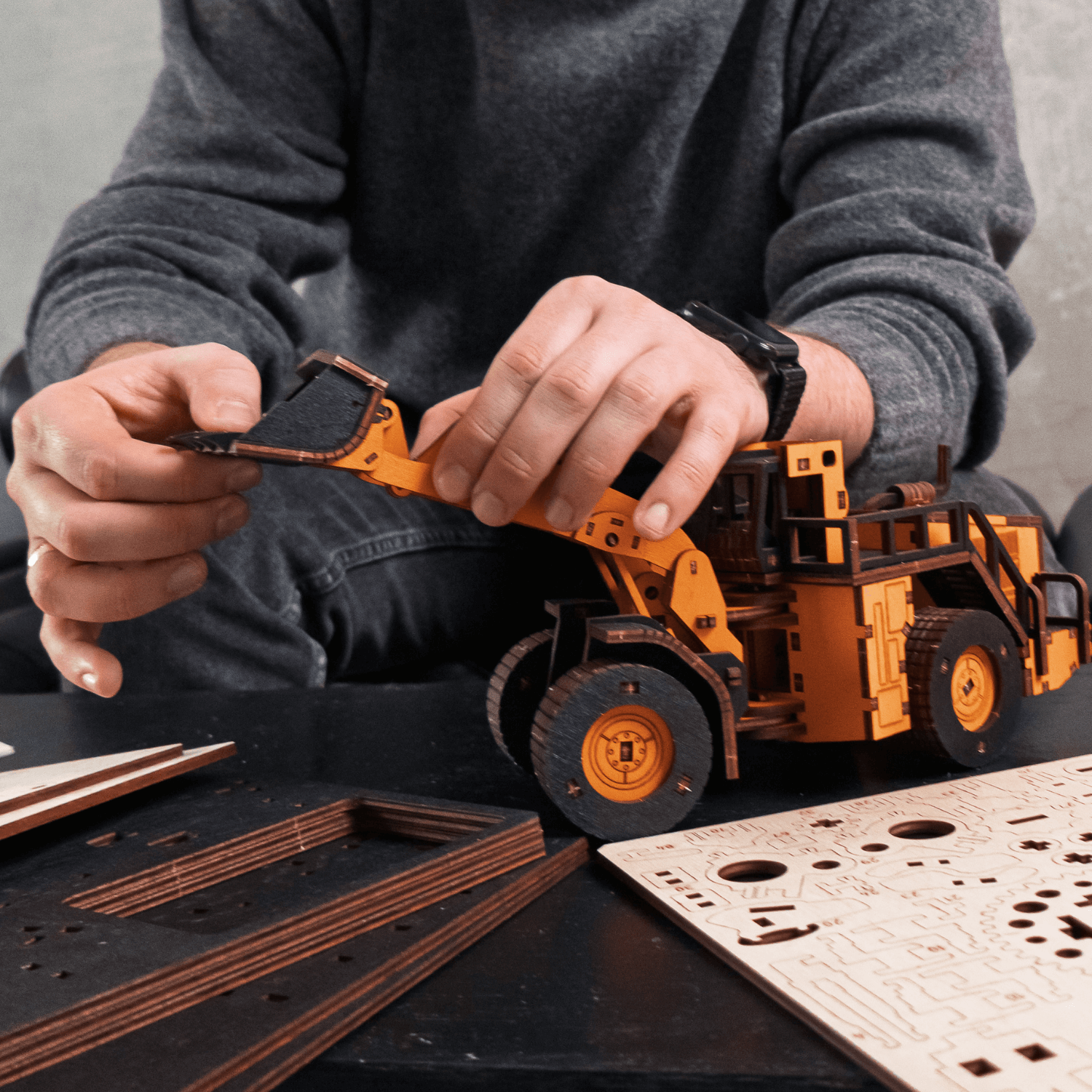 Shovel Loader | Construction Machinery-3D Puzzle-Eco-Wood-Art--