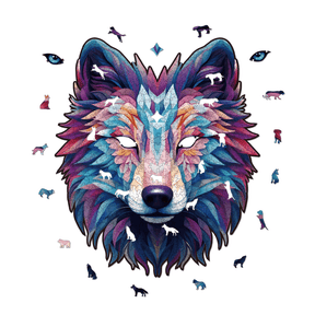 Sharp-Eyed Guardian | Wolf Houten Puzzel-MagicHolz--