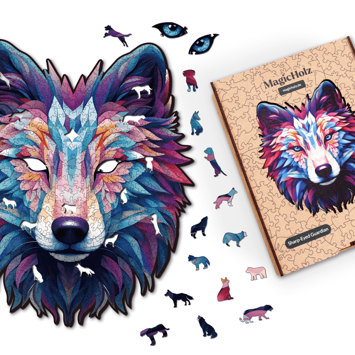 Sharp-Eyed Guardian | Wolf Wooden Puzzle-MagicHolz--