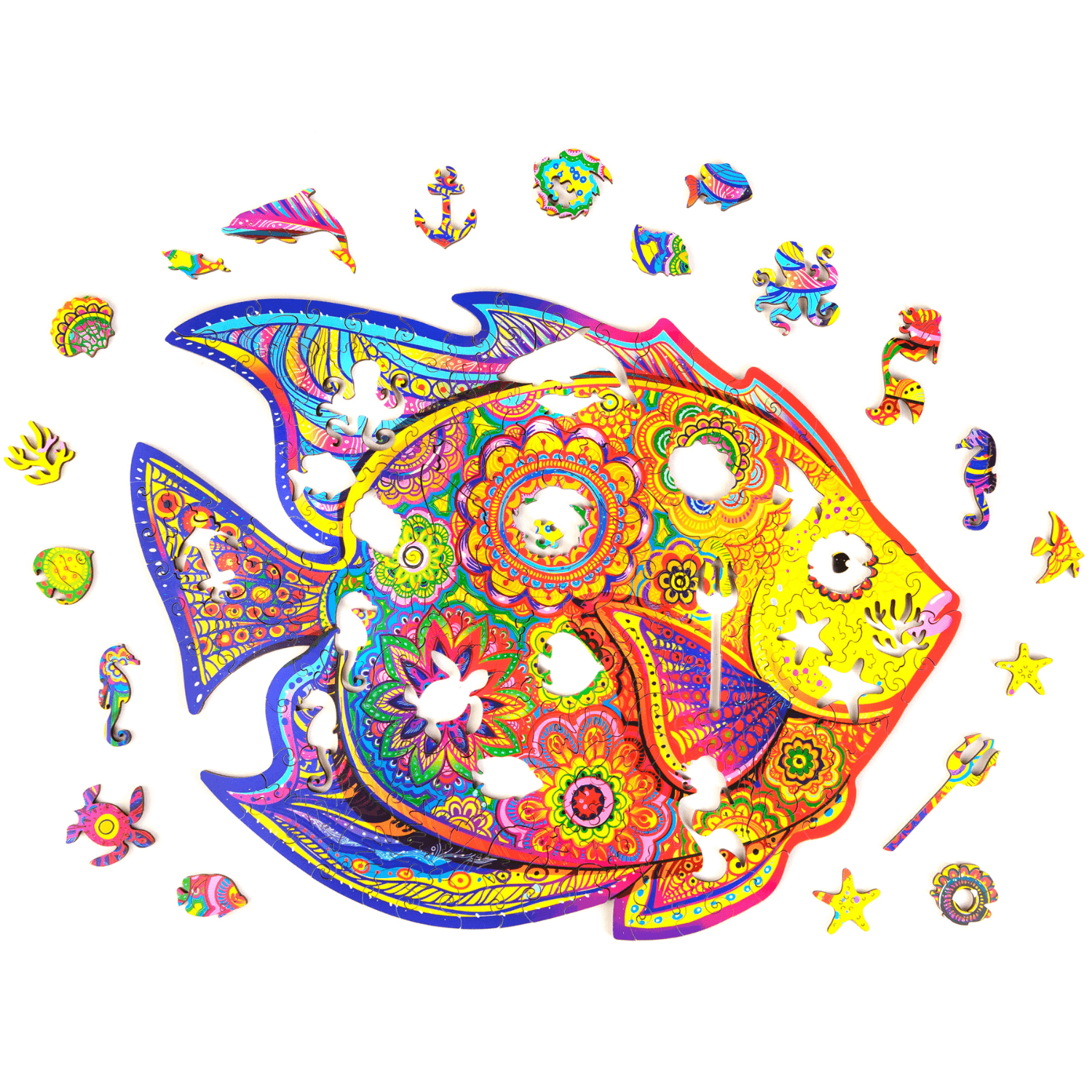 Bright fish wooden puzzle Unidragon--