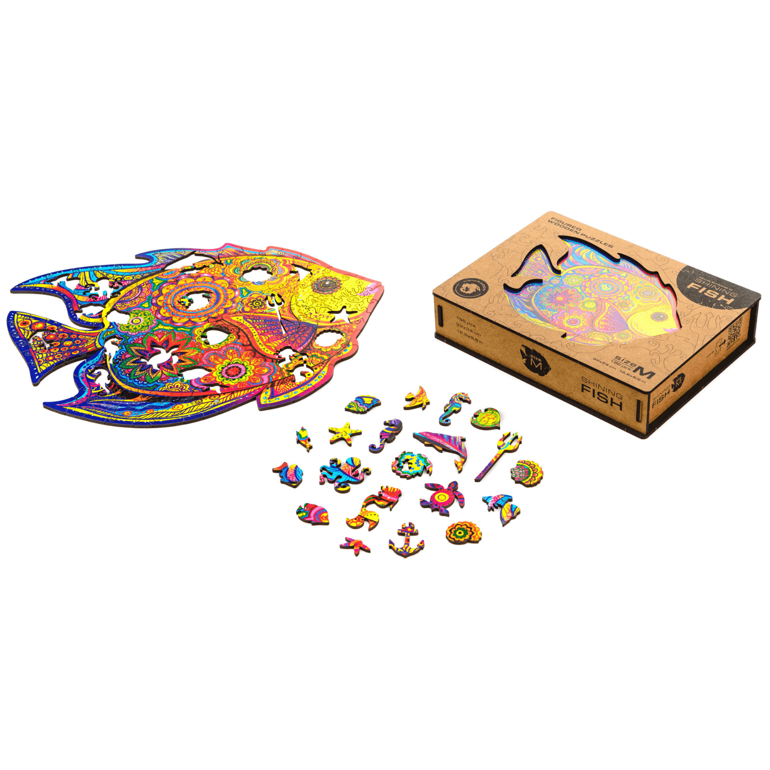 Bright fish wooden puzzle Unidragon--