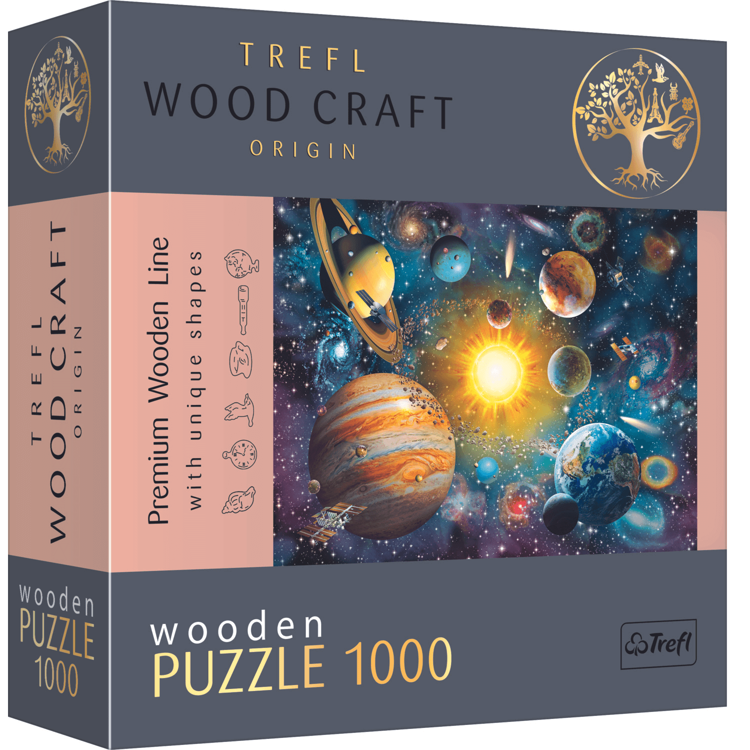 Reis door het zonnestelsel | houten puzzel 1000 houten puzzels-TREFL--