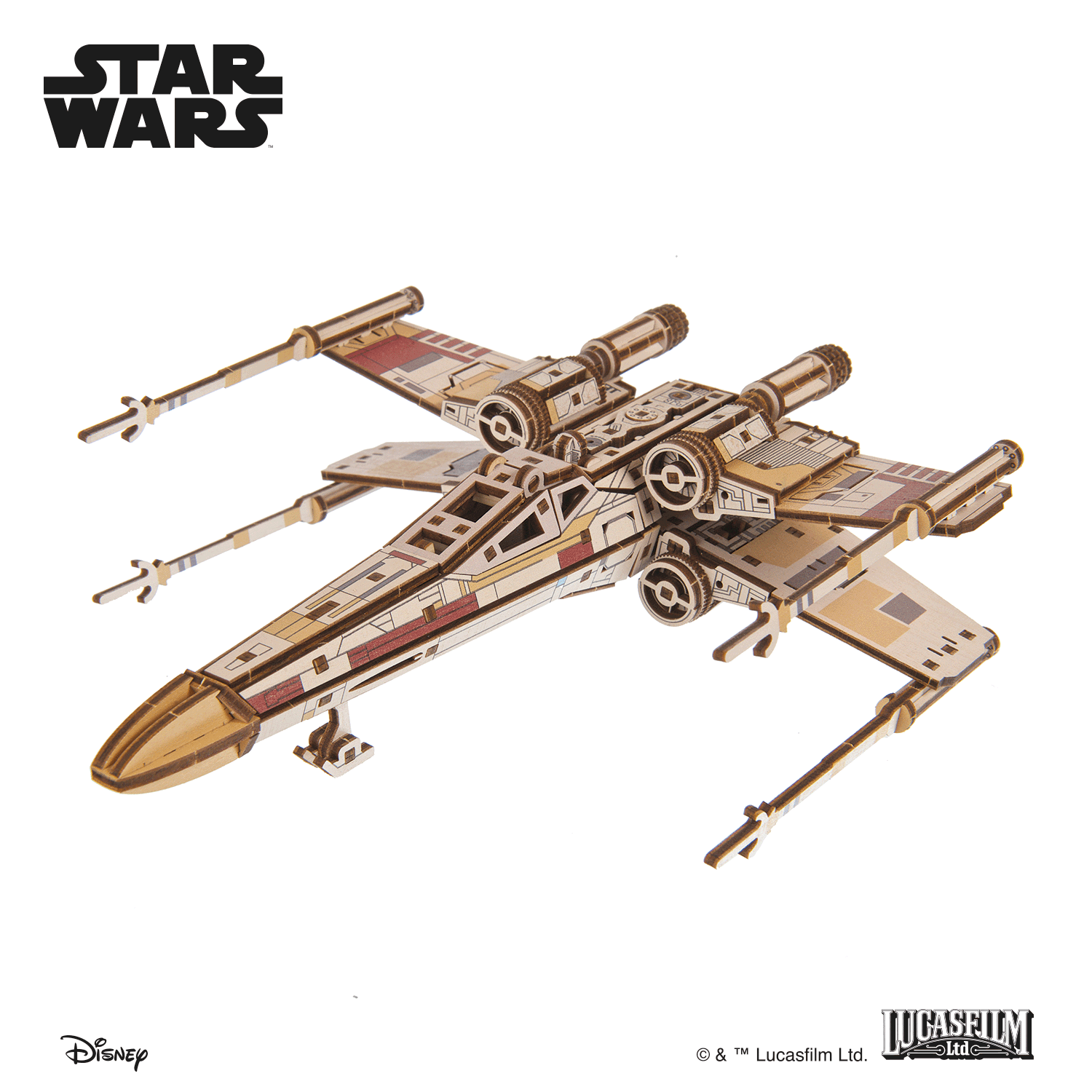 Star Wars® - Luke Skywalker's X-Wing Starfighter Mechanisches Holzpuzzle Ugears