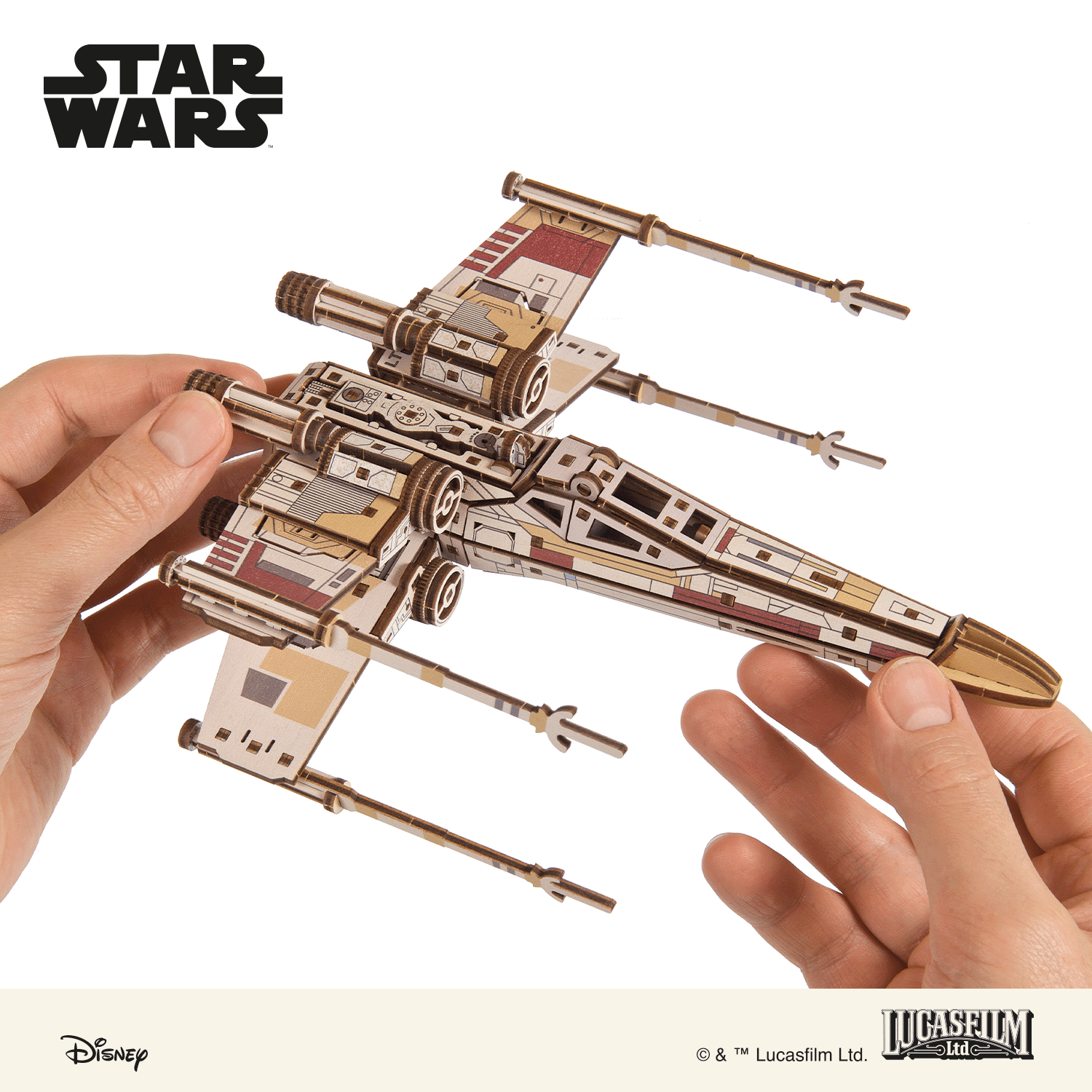 Star Wars® - Luke Skywalker's X-Wing Starfighter Mechanisches Holzpuzzle Ugears