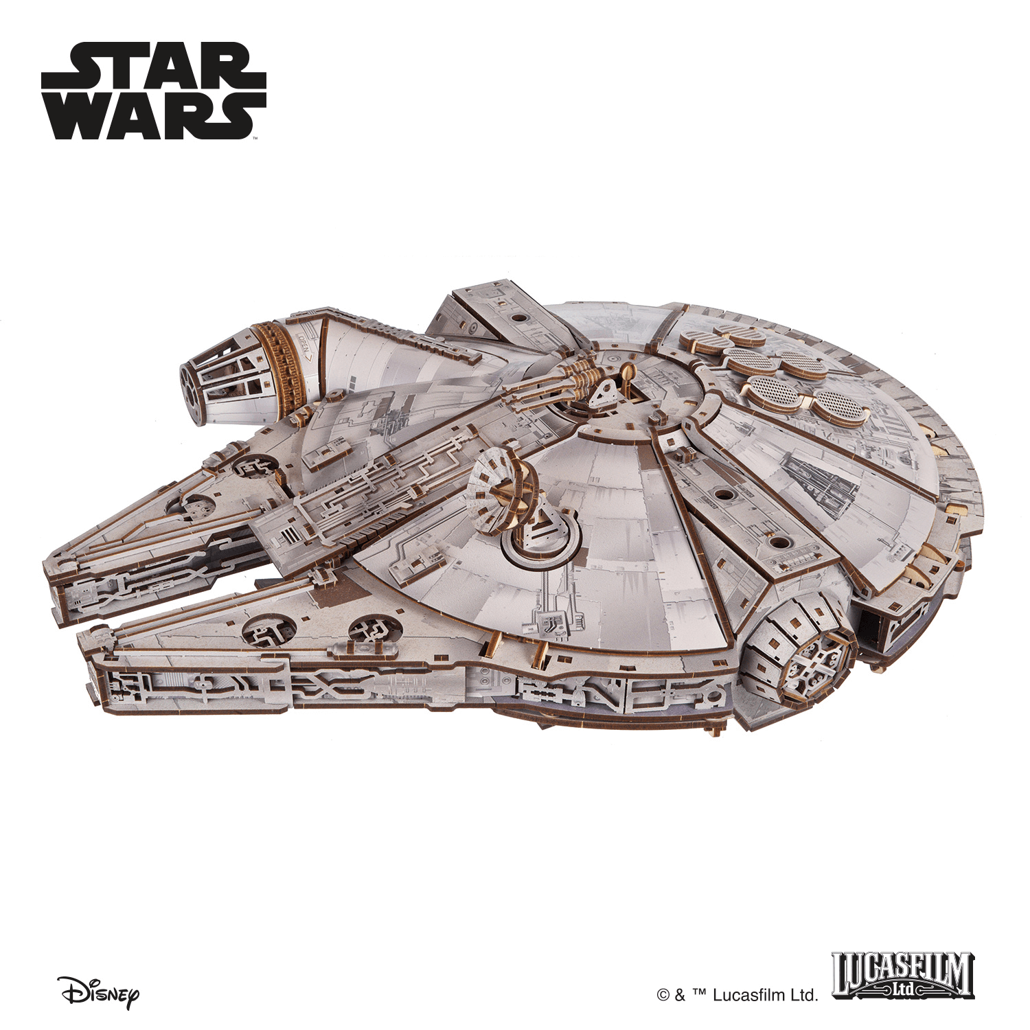 Star Wars® - Millennium Falcon Mechanisches Holzpuzzle Ugears