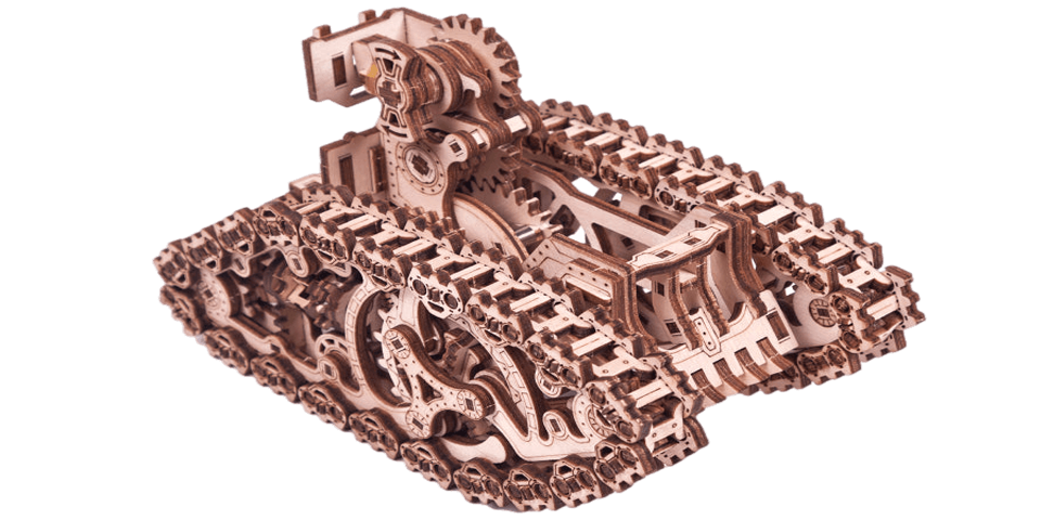 Steam Tank-Mechanisches Holzpuzzle-WoodTrick--