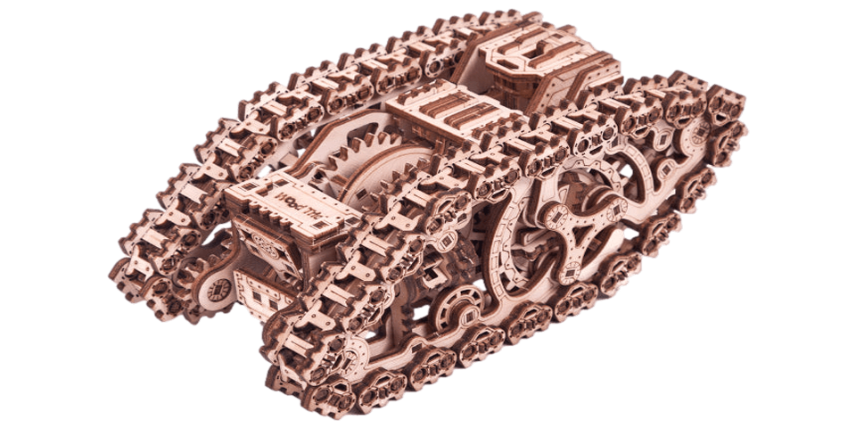 Steam Tank-Mechanical Wooden Puzzle-WoodTrick--