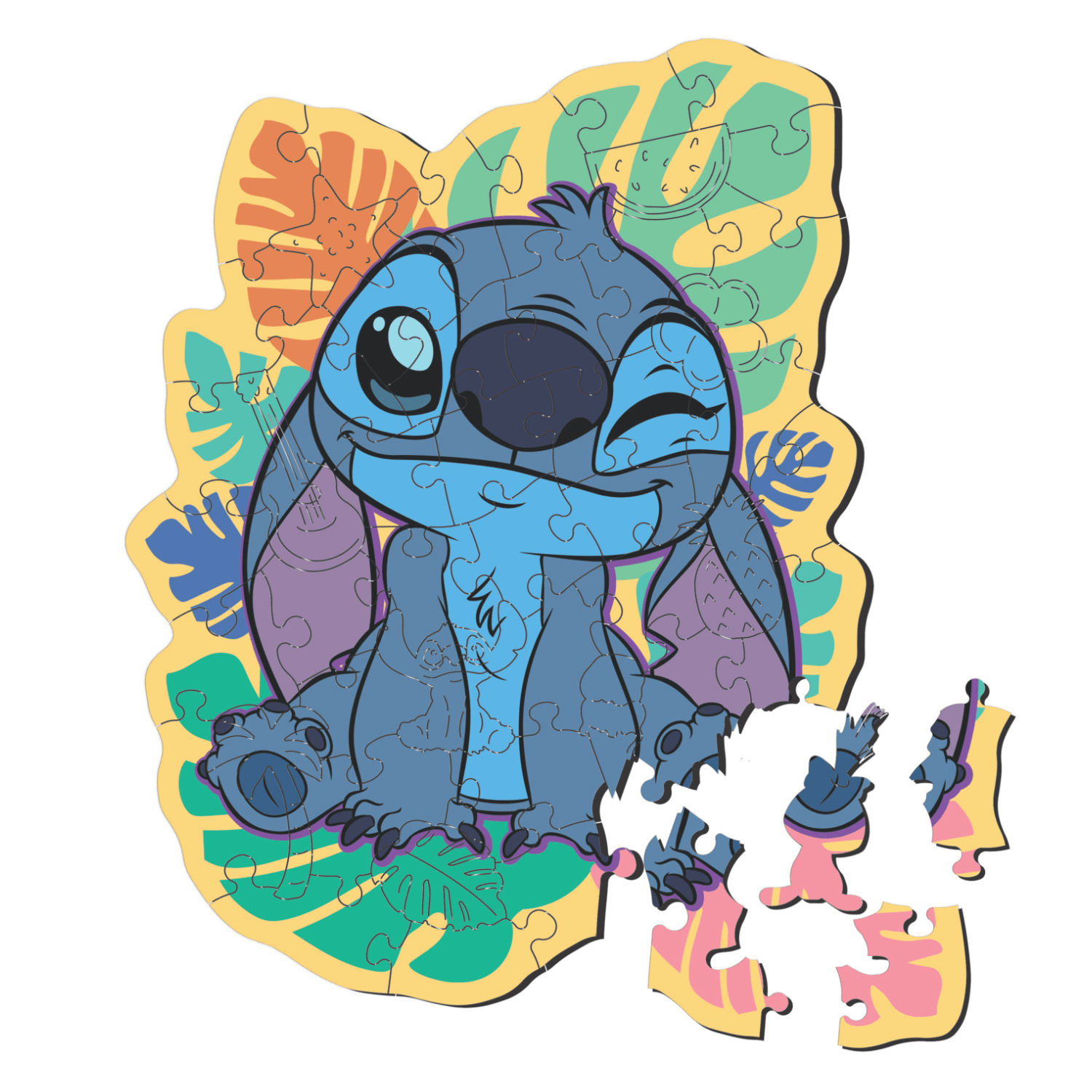 Disney | Lilo & Stitch | New Happy Stitch | Holz Puzzle 50-Holzpuzzle-TREFL--