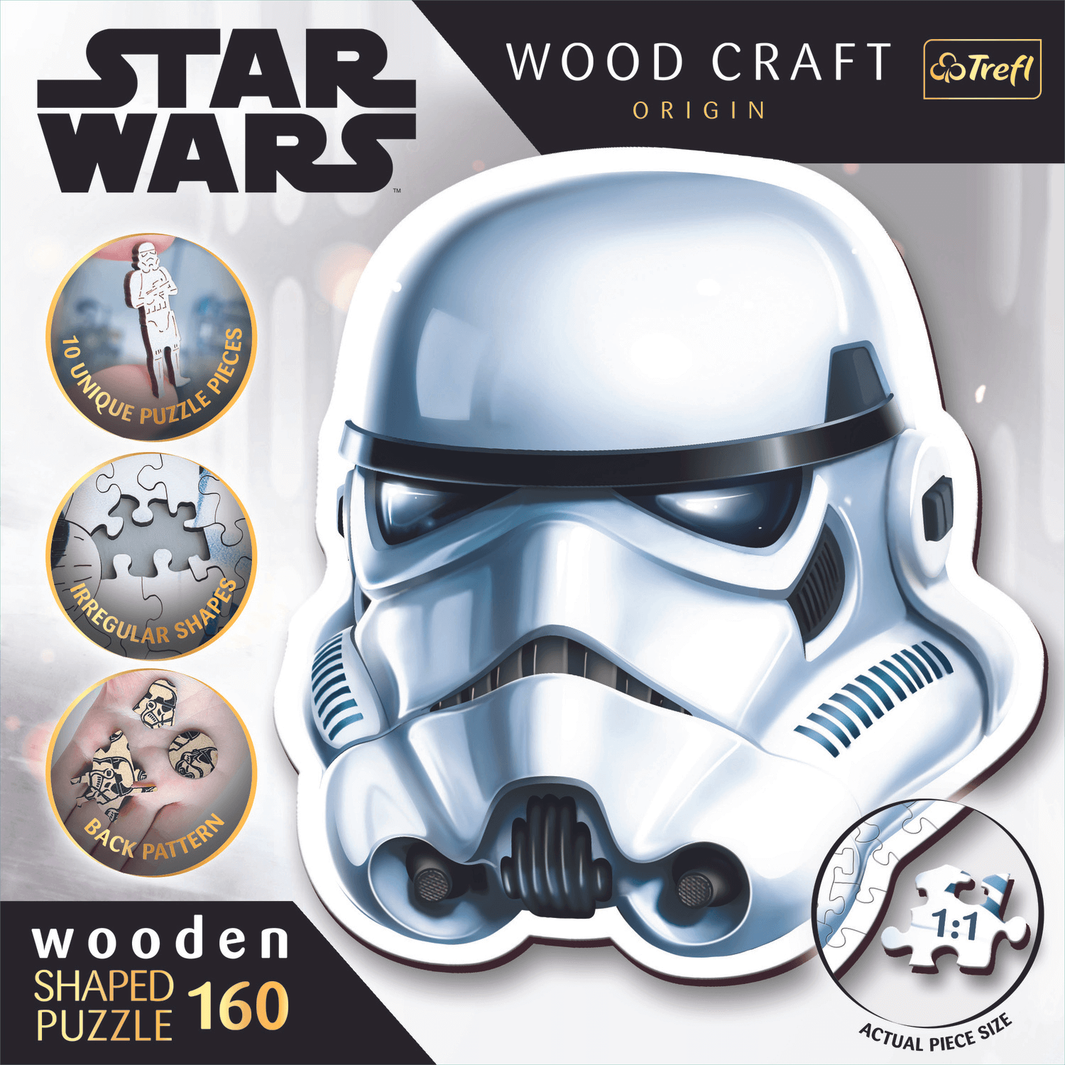 Star Wars - Stormtrooper Helmet | Wood Puzzle 160-wood puzzle-TREFL--