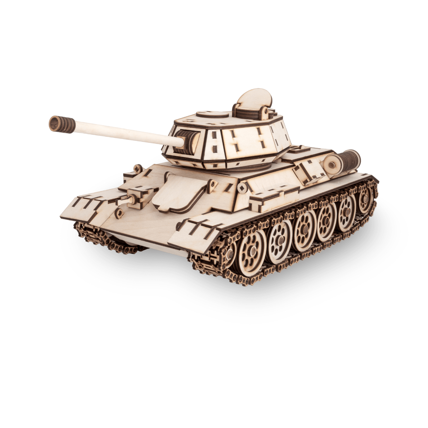 TANK T-34 | Panzer-Mechanisches Holzpuzzle-Eco-Wood-Art--