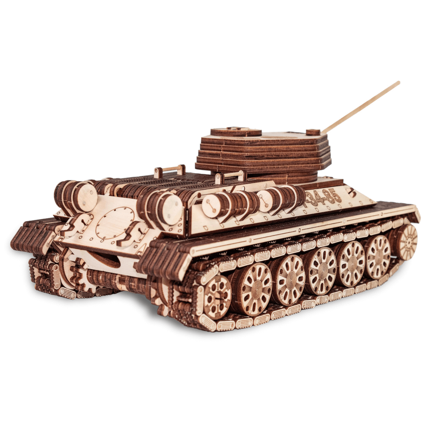 TANK T-34-85 | Tank-Mechanische Houten Puzzel-Eco-Hout-Kunst...