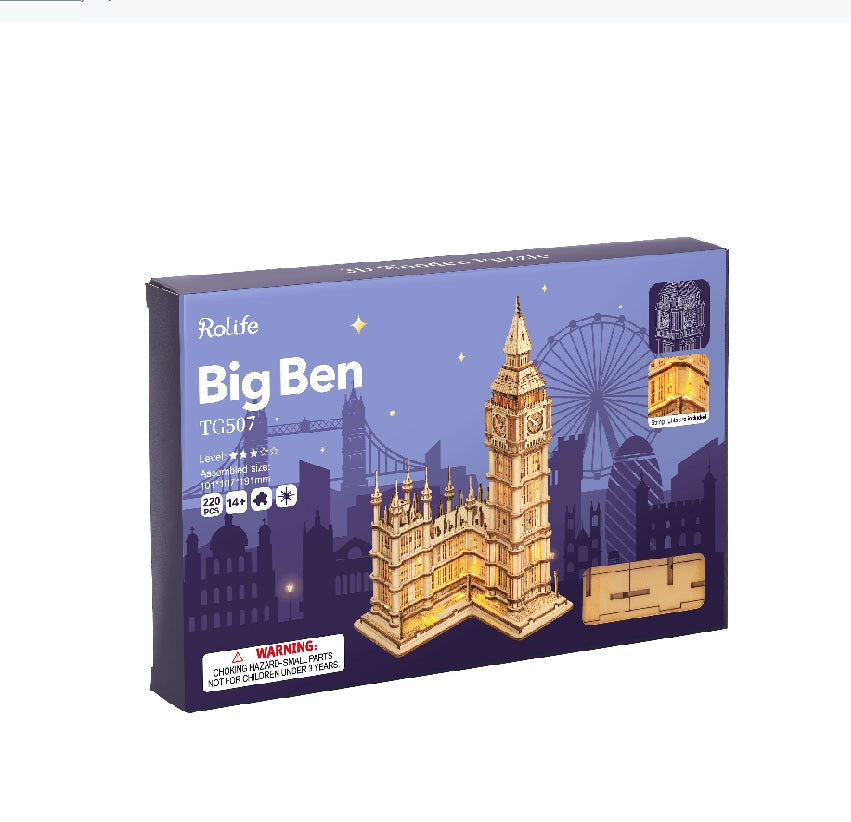Big Ben Puzzle-3D Puzzle-Robotime--