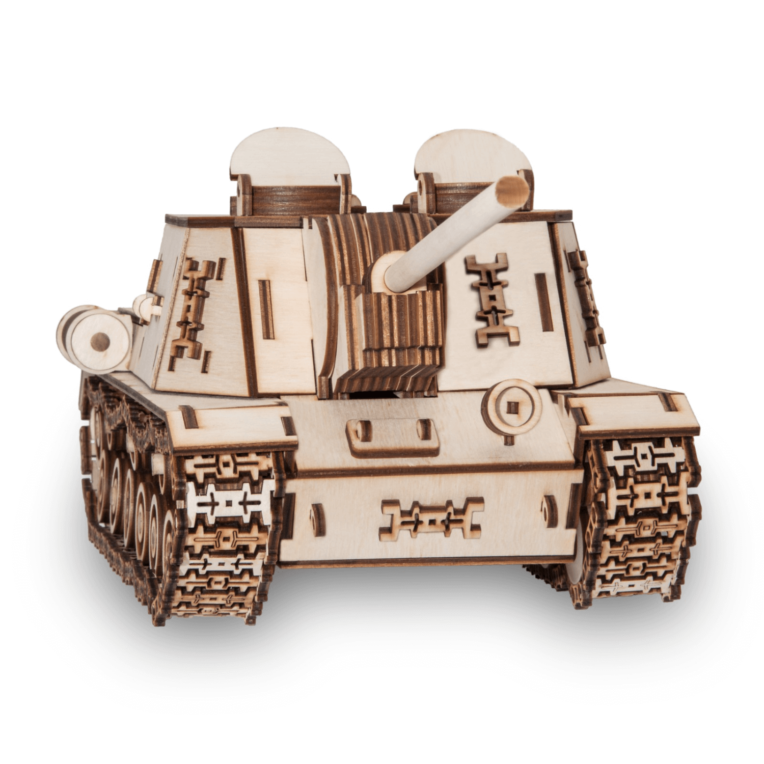 TANK ISU-152 | Panzer-Mechanisches Holzpuzzle-Eco-Wood-Art--