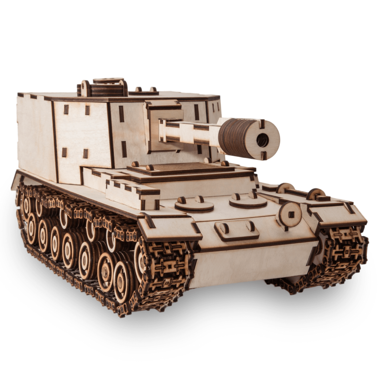 TANK SAU-212 | Panzer-Mechanisches Holzpuzzle-Eco-Wood-Art--