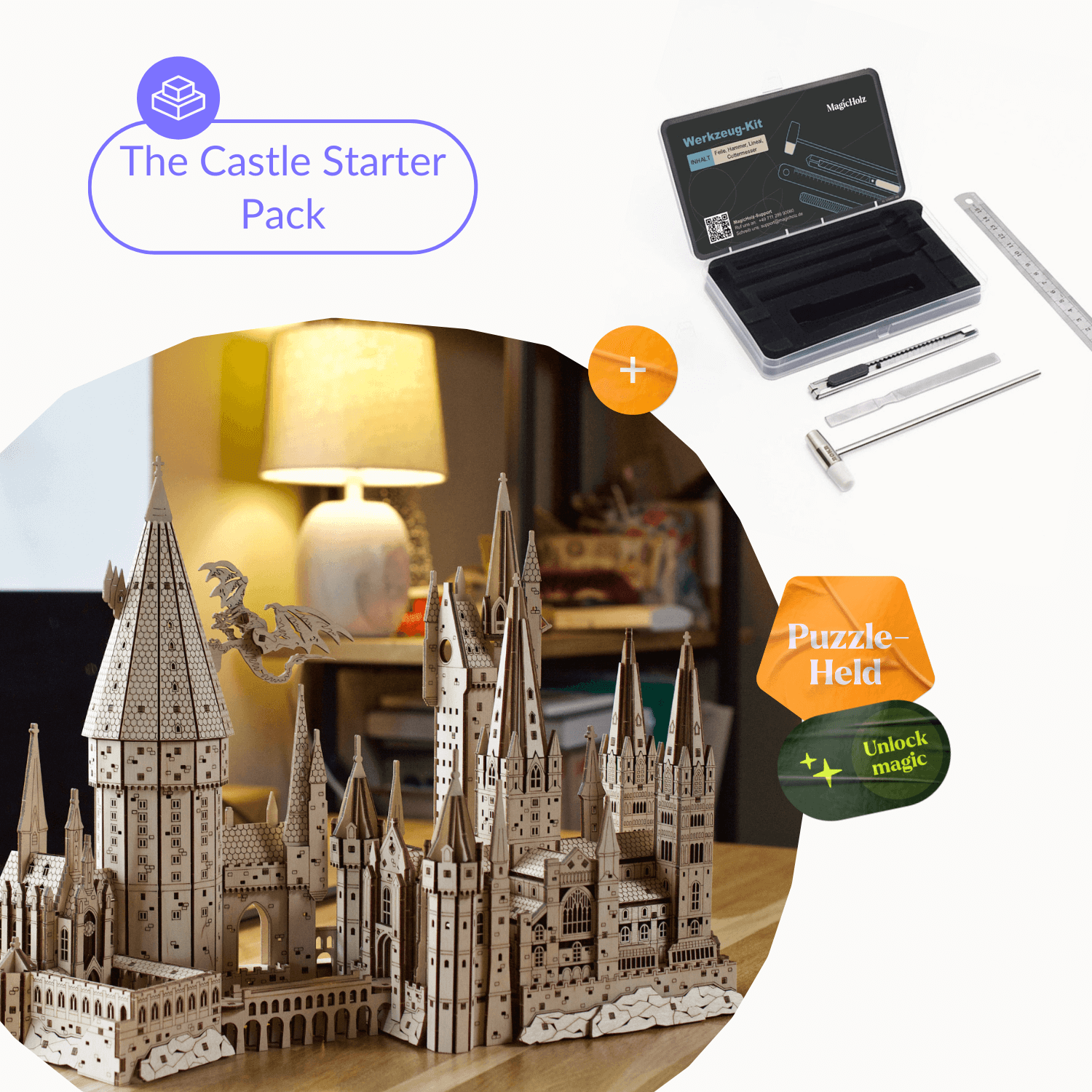 The Castle Starter Pack Mechanisches Holzpuzzle MagicHolz