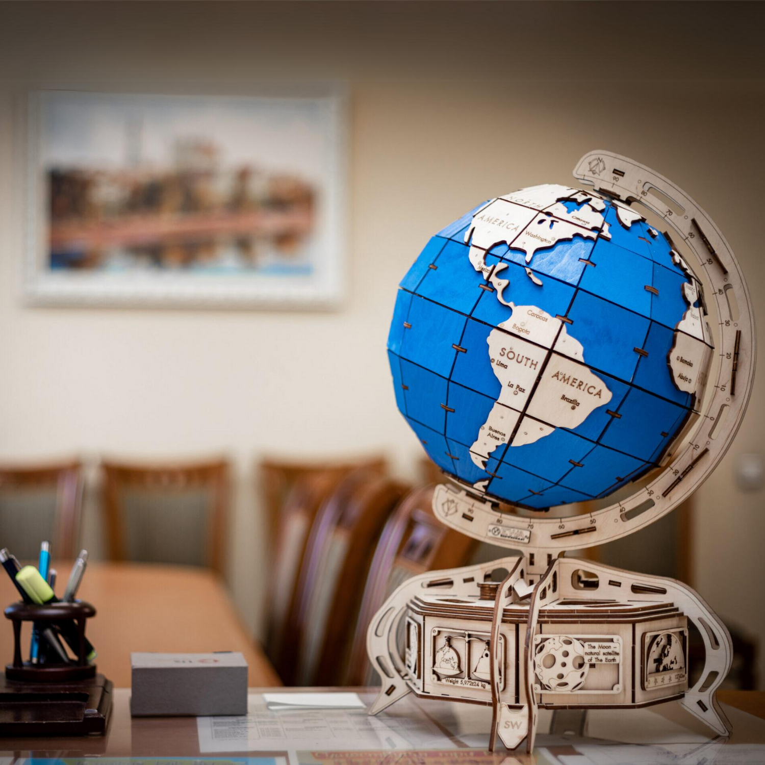 The Globe | The Globe Mechanical Wooden Puzzle Eco-Wood Art--