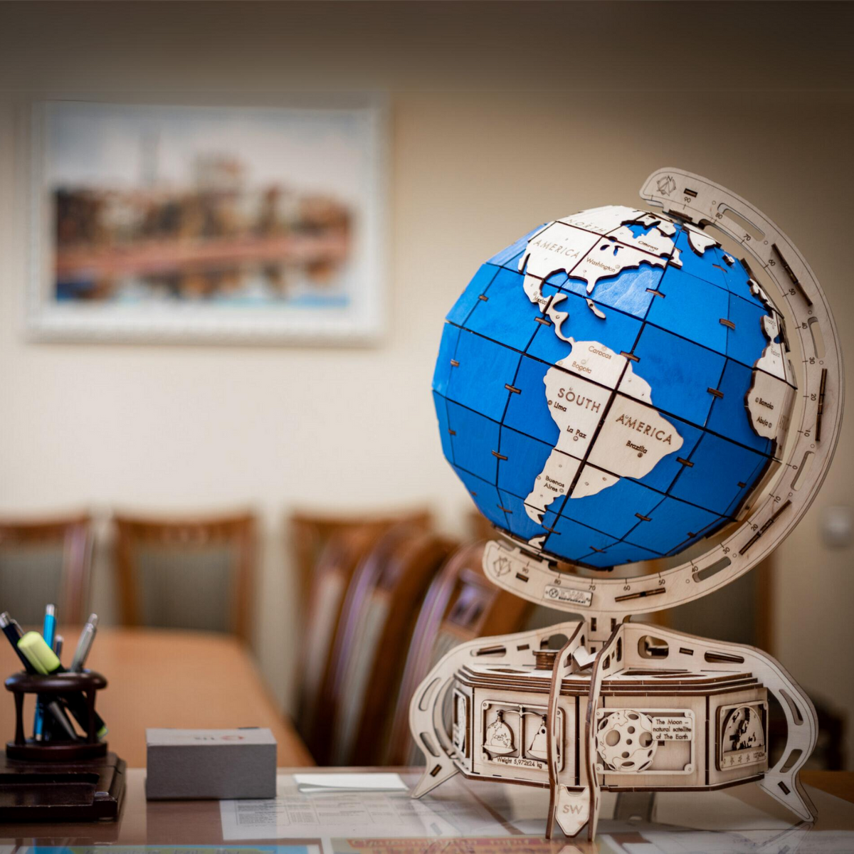 The Globe | The Globe Mechanical Wooden Puzzle Eco-Wood Art--