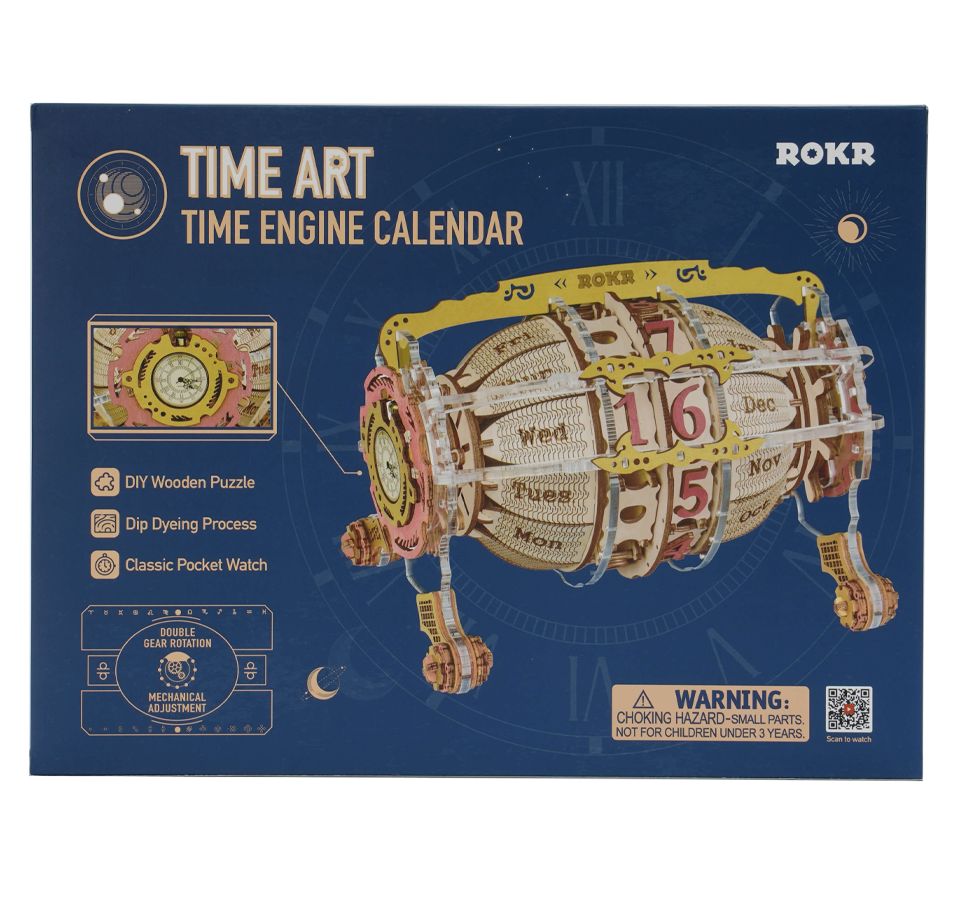 Time Machines Calendar Mechanical Wooden Puzzle Robotime--
