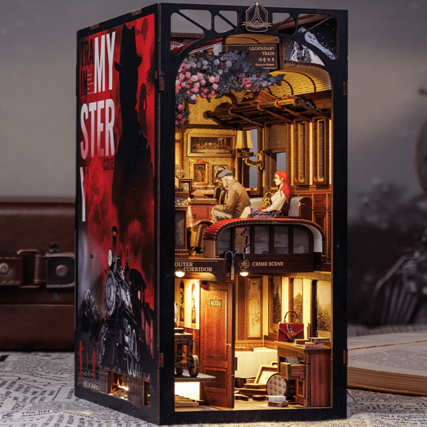 Train Mystery | Book Nook Diorama Cutebee Train Mystery | Book Nook