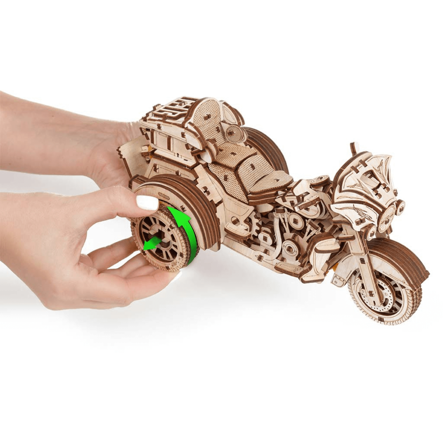 Trike-Puzzle mécanique en bois-Eco-Wood-Art--