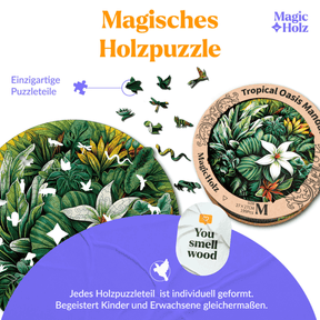 Tropische oase | Mandala houten puzzel -MagicHolz--