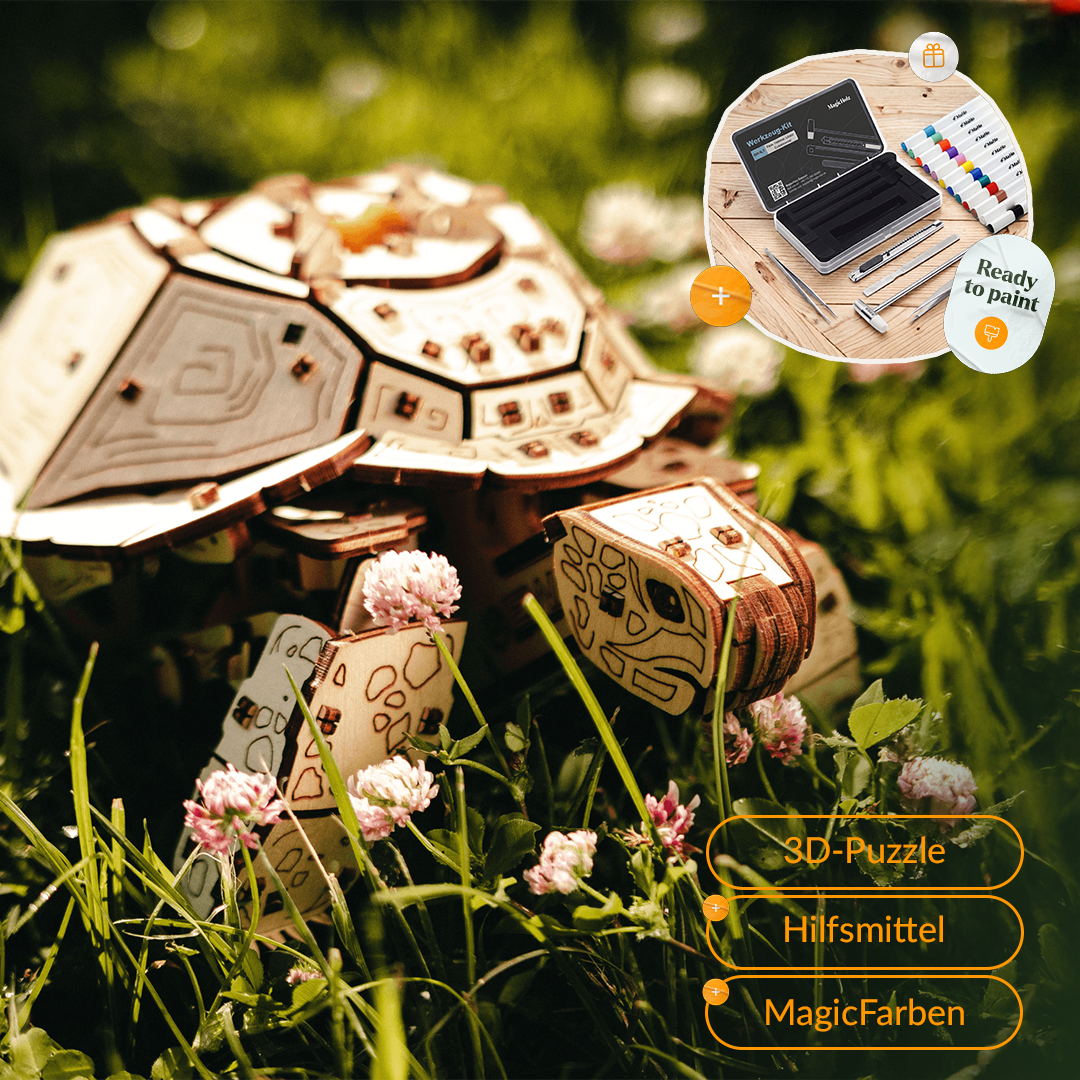 Le voyage de la tortue — Kit de construction mécanique pour la fête des mères Kit de construction mécanique MagicHolz
