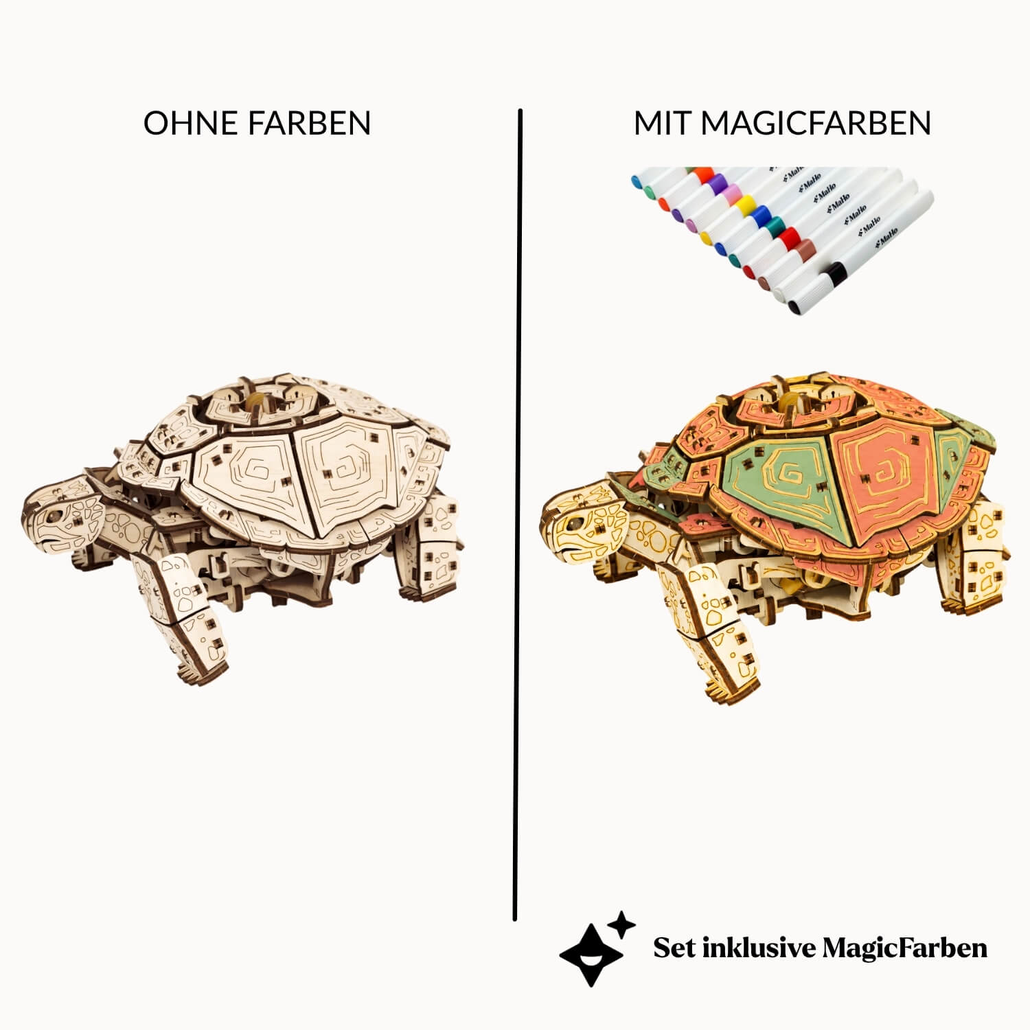 Le voyage de la tortue — Kit de construction mécanique pour la fête des mères Kit de construction mécanique MagicHolz