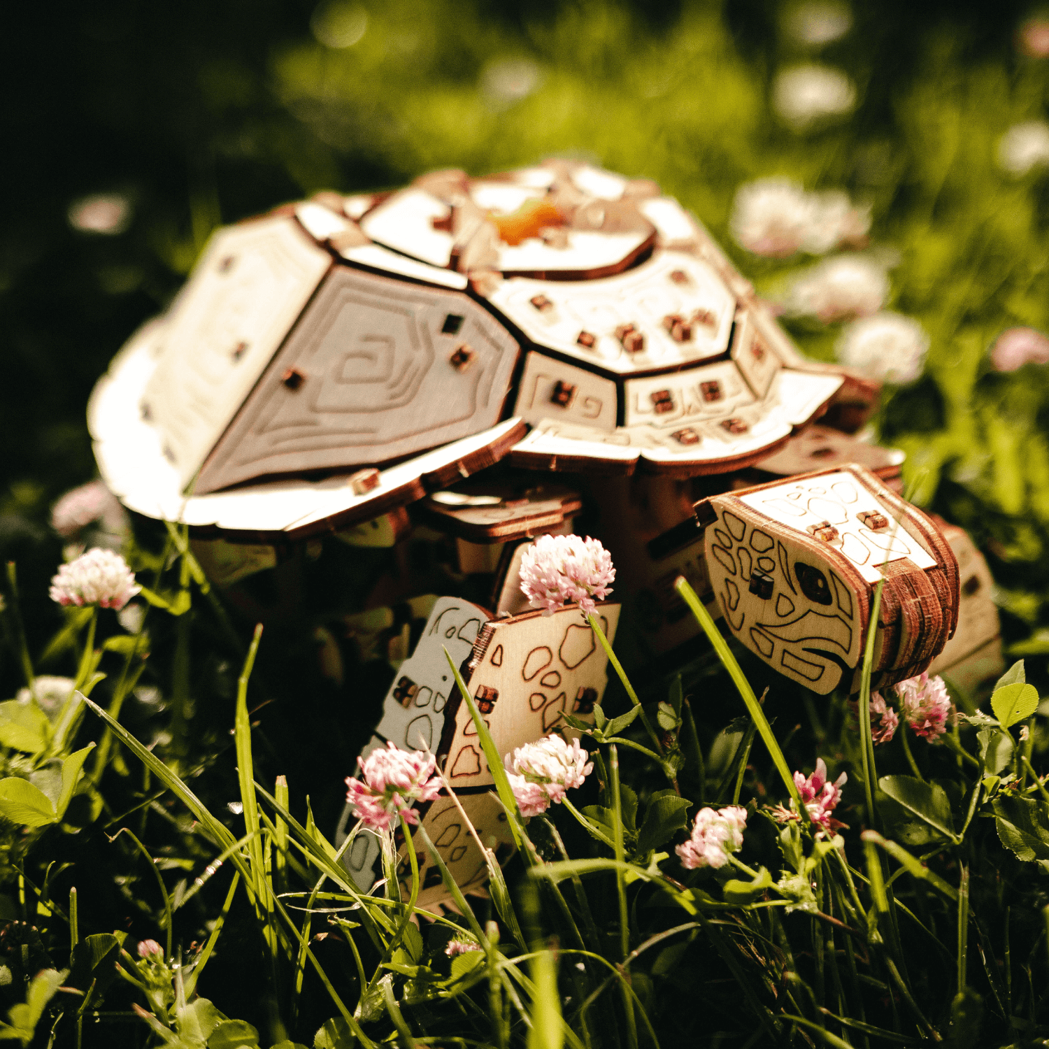 Mechanical Turtle | Turtle-Mechanical Wooden Puzzle-Eco-Wood-Art--