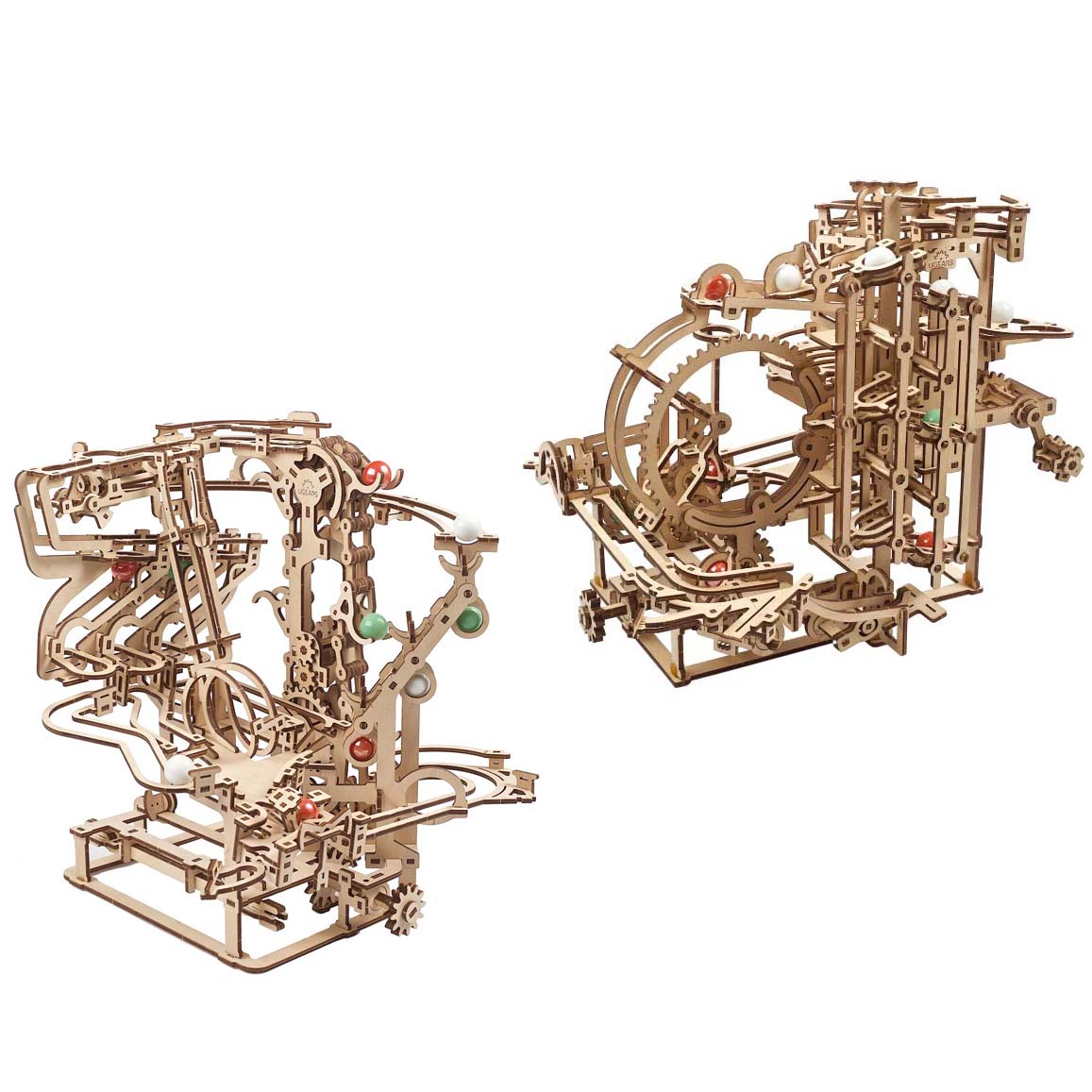 Stufenbahn + Stufenwinde-Mechanisches Holzpuzzle-Ugears--