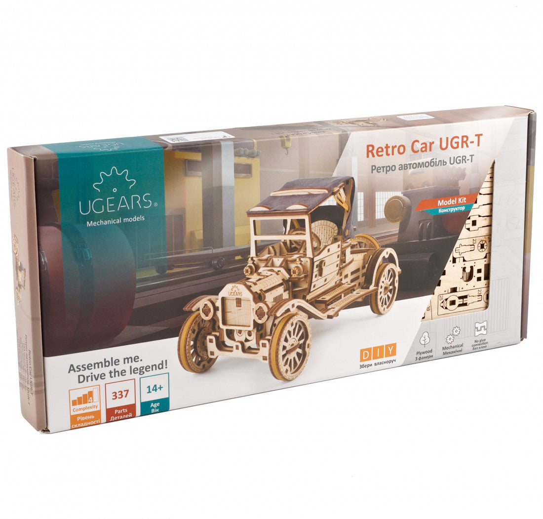 Retro Car UGR-T-3D Puzzle-Ugears--