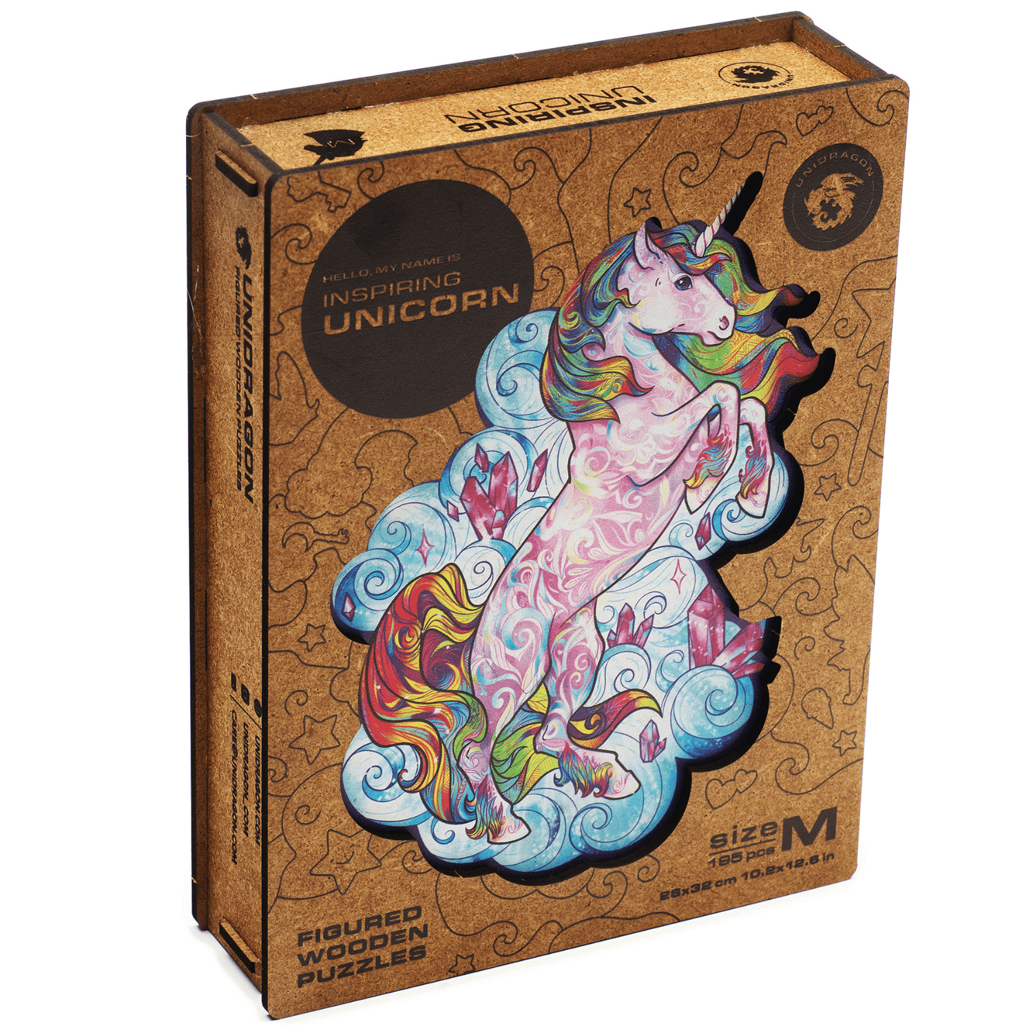 Inspirational unicorn wooden puzzle unidragon--