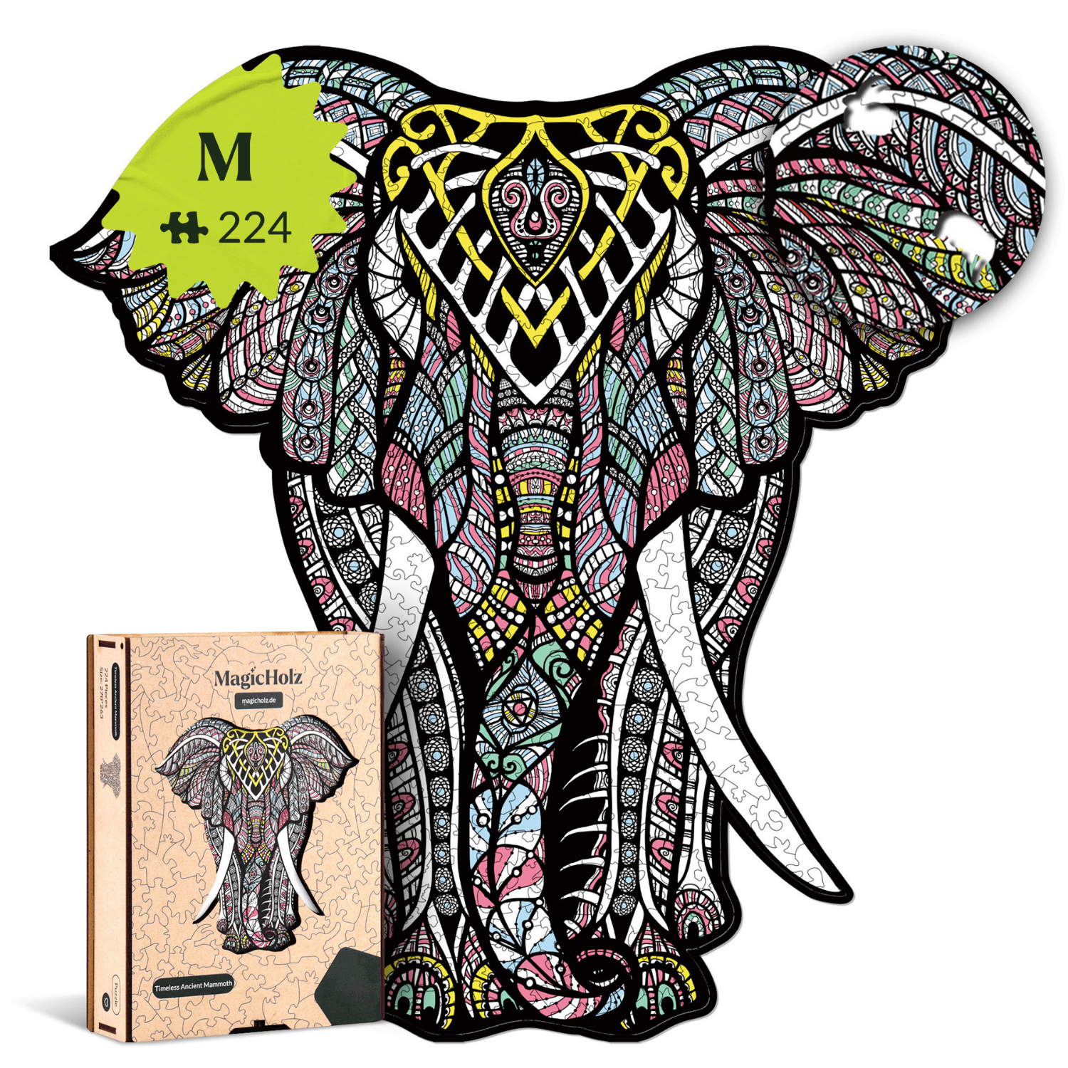 MagicHolzPrehistorische mammoet houten puzzel- -ancient-mammoth-M-98925395653