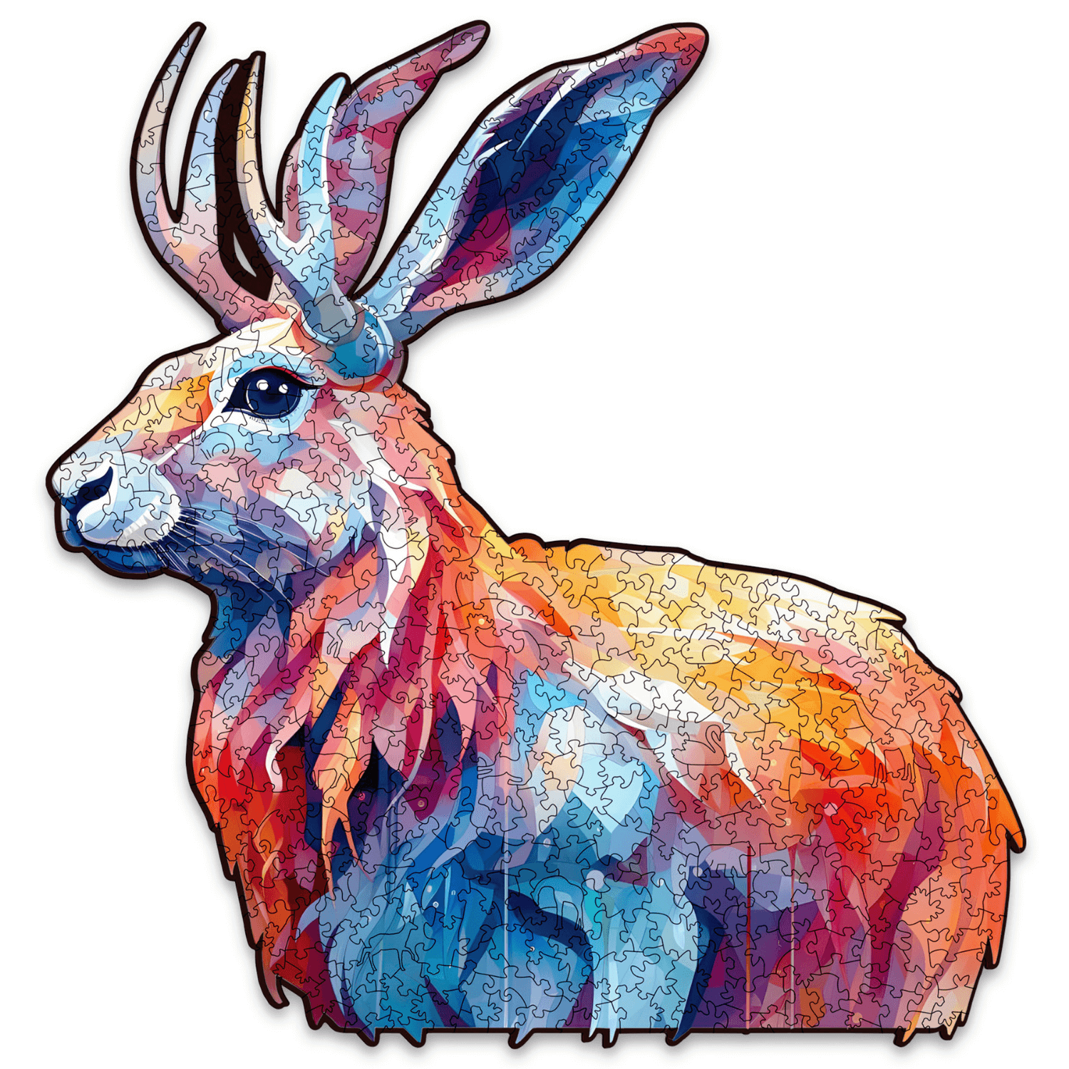 Enchanted Jakalope | Hare wooden puzzle-MagicHolz--