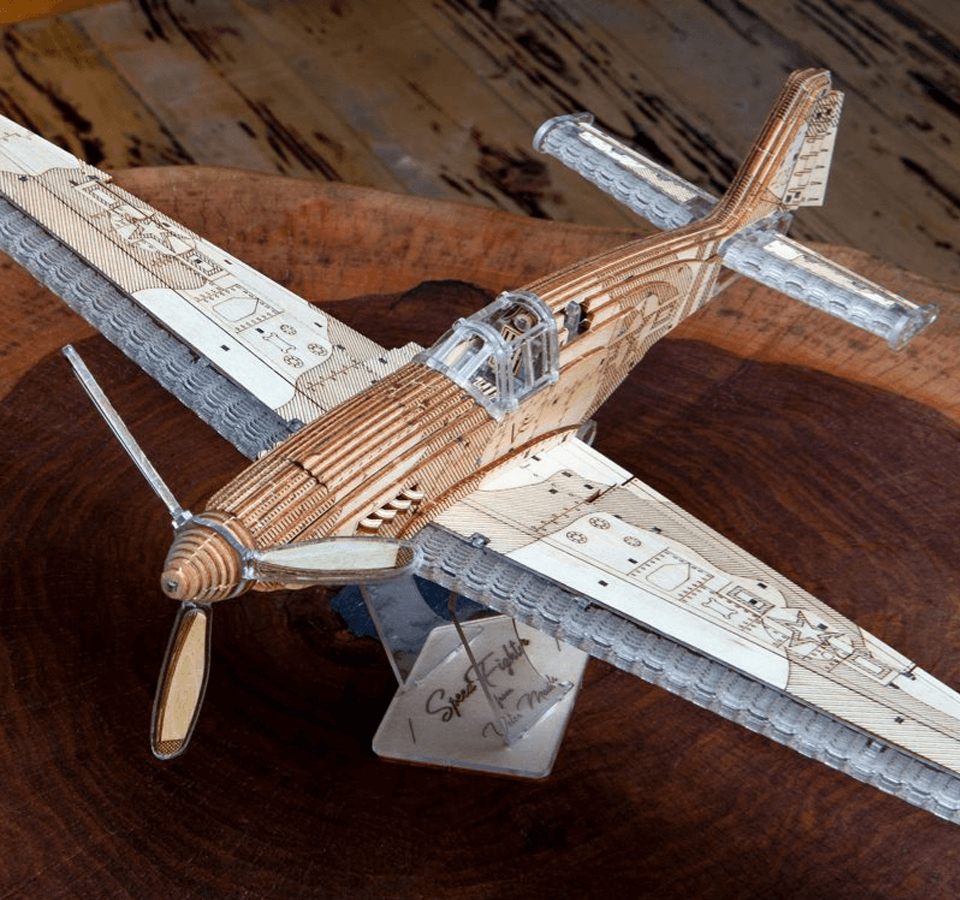 Rolife Avion en bois Kit de maquettes en bois po…