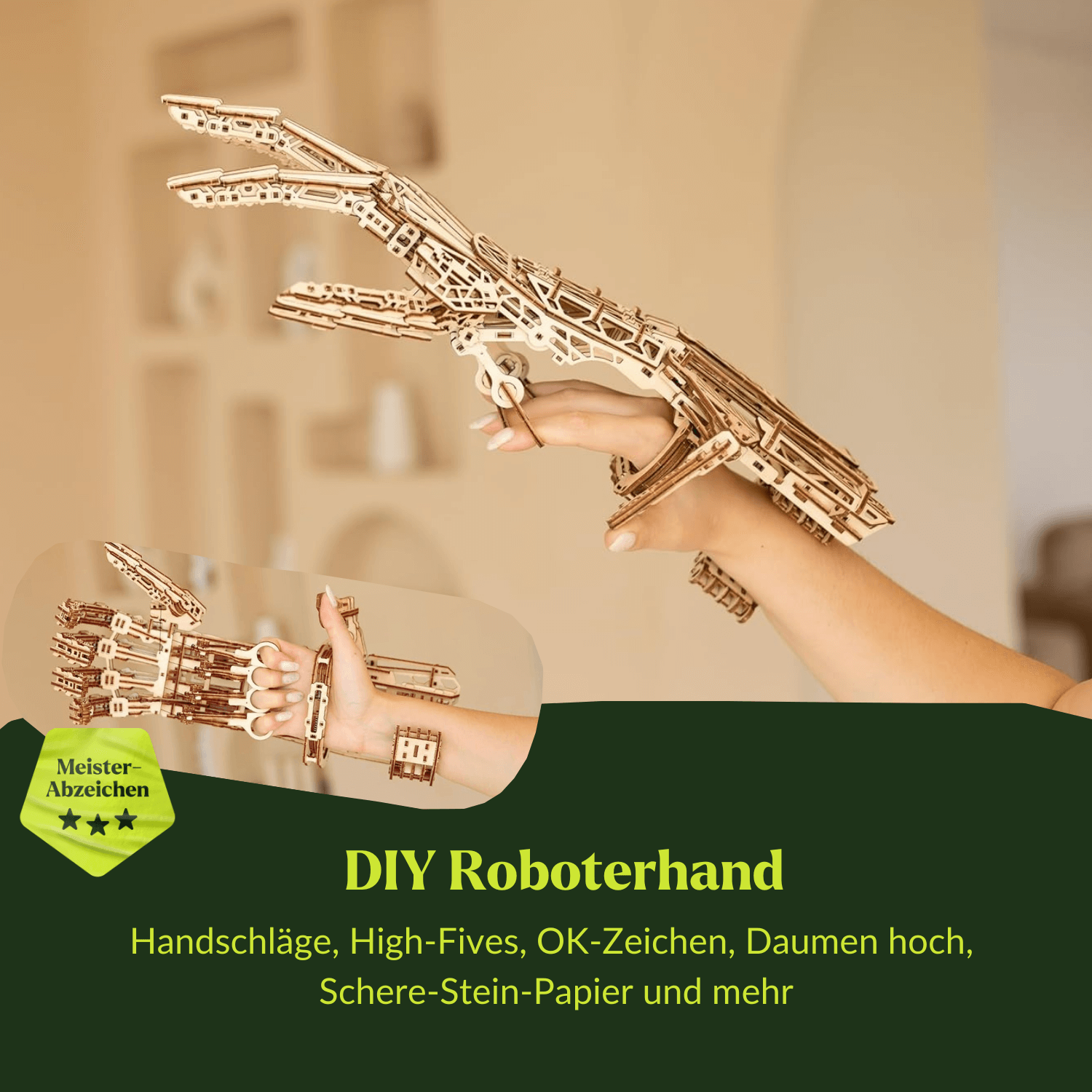 Cyberhand-Mechanisches Holzpuzzle-WoodTrick--