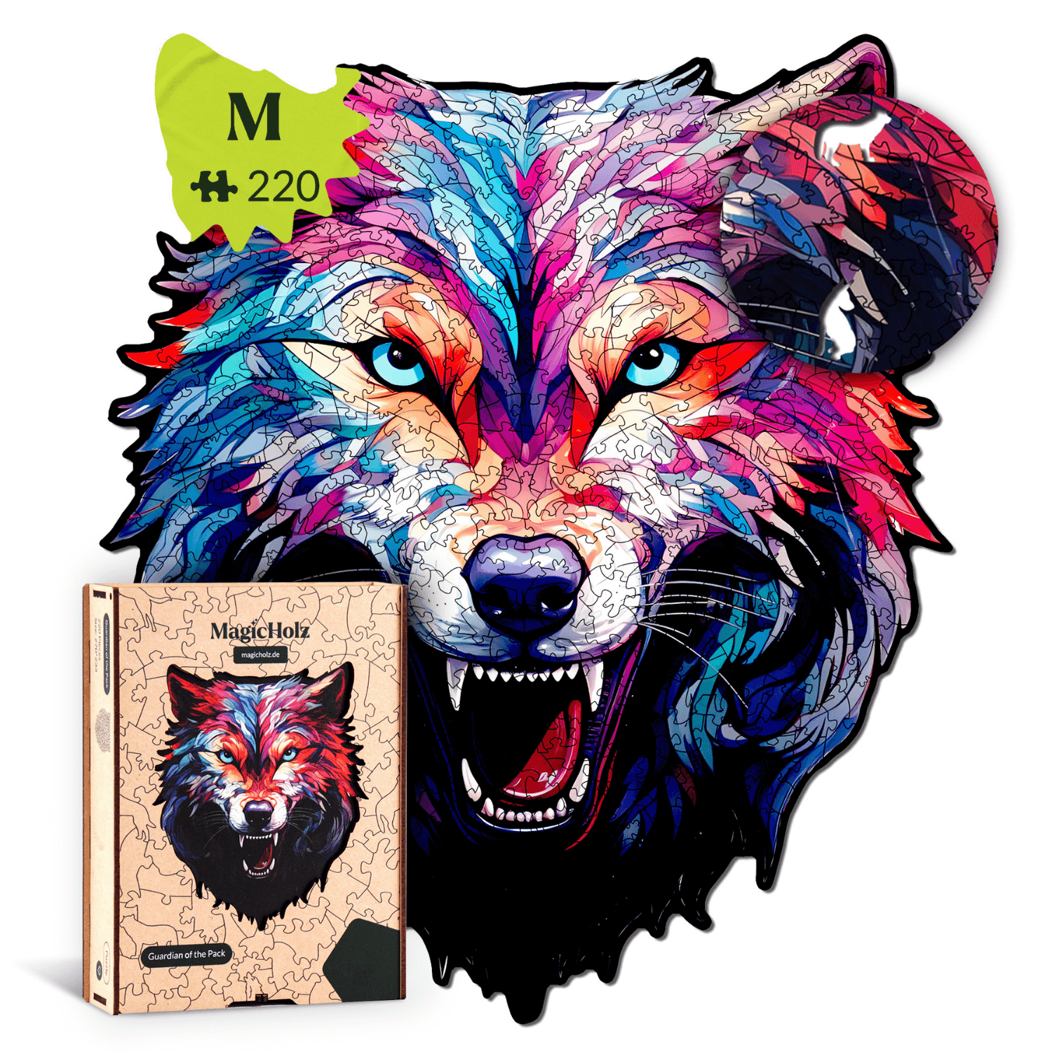 MagicHolzBeschermer van de roedel | Wolf houten puzzel- -GuardianPackM-98925395967