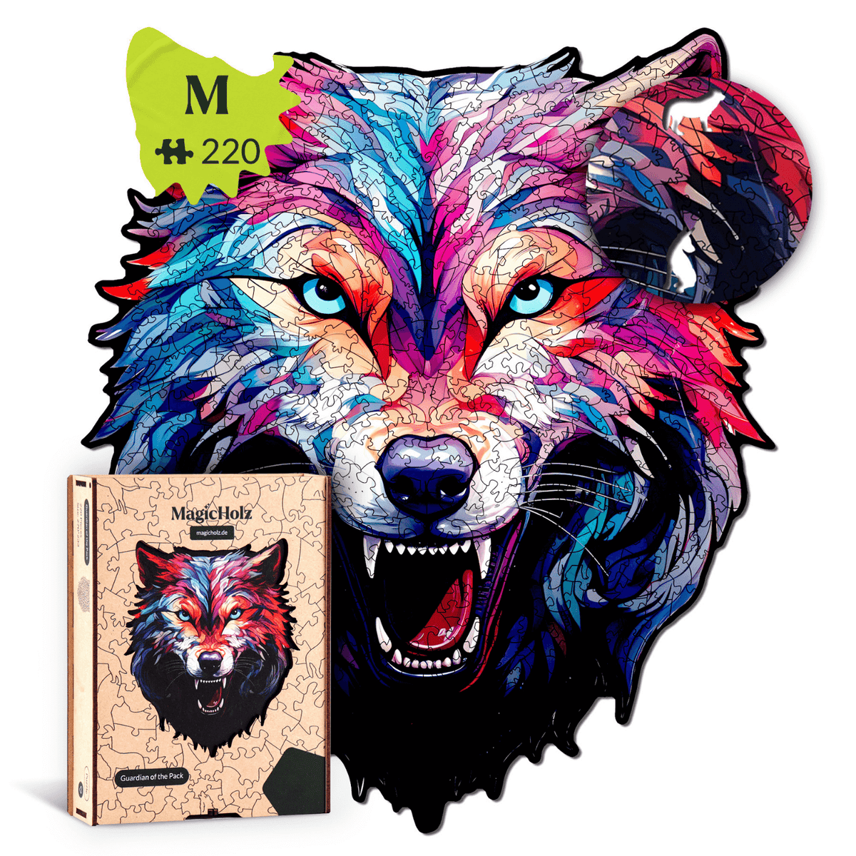 Guardian of the pack | Wolf wooden puzzle-MagicHolz-GuardianPackM-98925395967