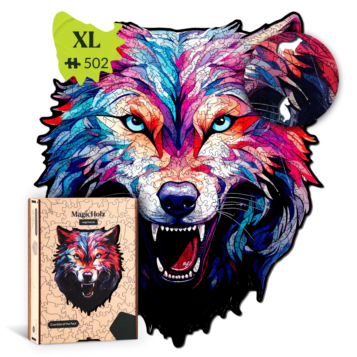 Wächter des Rudels | Wolf-Holzpuzzle-MagicHolz-GuardianPackXL-98925395981