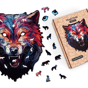 Guardian of the pack | Wolf wooden puzzle-MagicHolz--