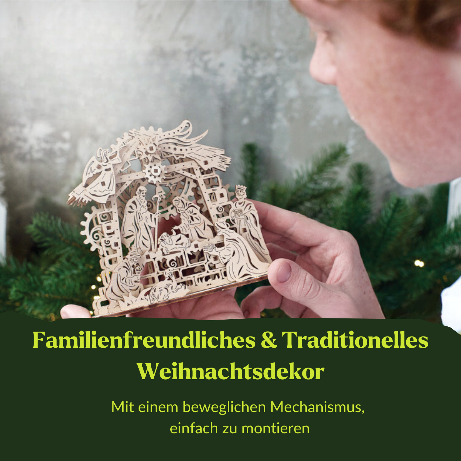 Weihnachtskrippe l DIY-Mechanisches Holzpuzzle-Ugears--