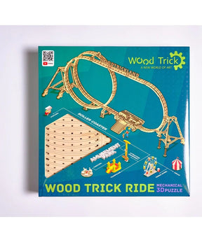 Houten truc rit - mechanische houten puzzel - houten truc -