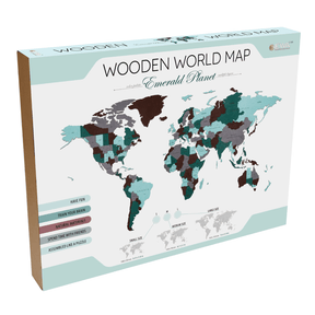 Mehrfarbige Weltkarten | Wandpuzzle-Wandpuzzle-Eco-Wood-Art--