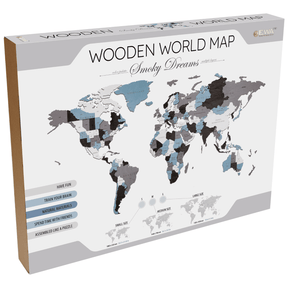 Mehrfarbige Weltkarten | Wandpuzzle-Wandpuzzle-Eco-Wood-Art--